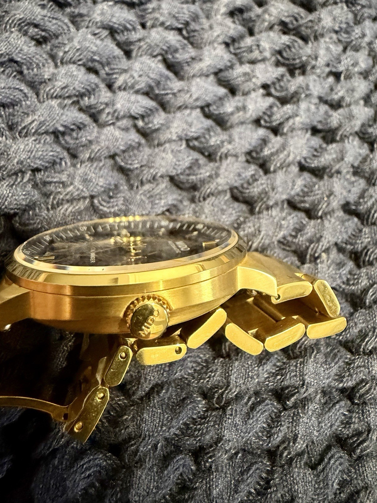 Mido Commander Gradient 40mm Mens Gold Watch see-through dial M021.407.33.411.01