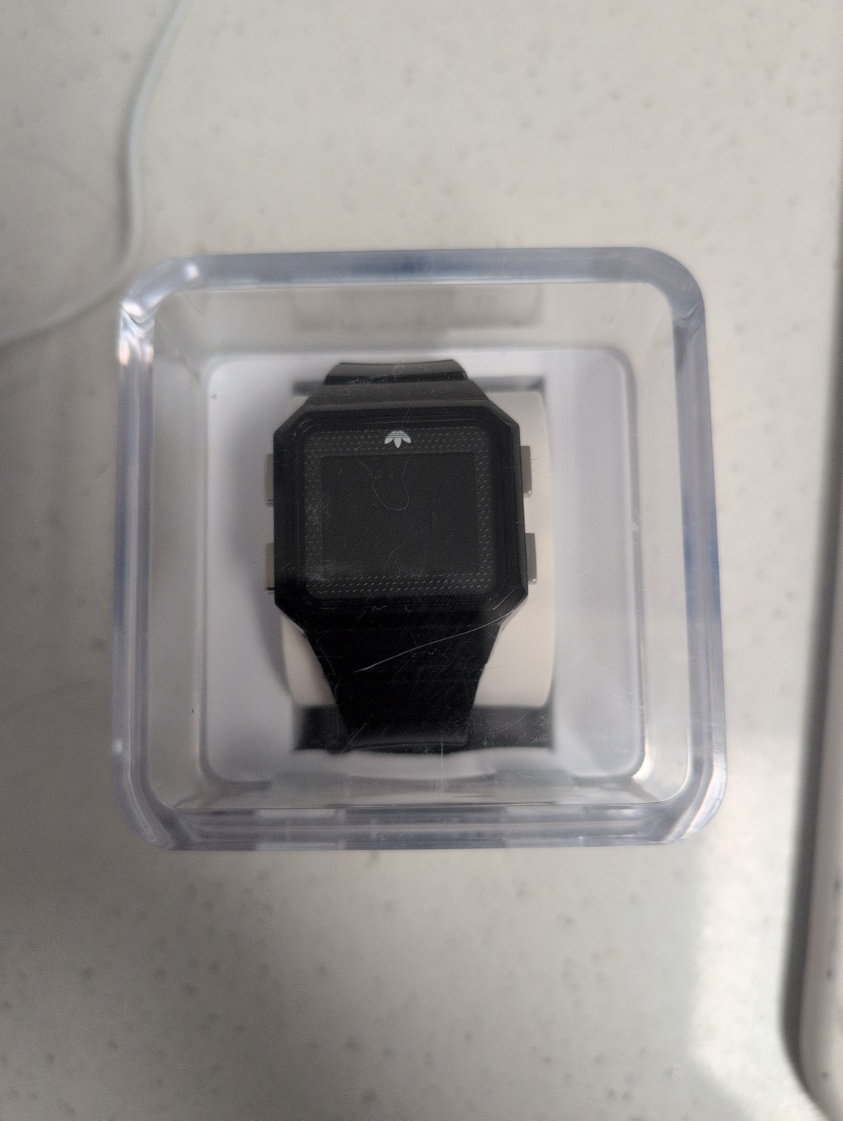 Adidas Digital Men’s Black Front/Black Silicone Straps