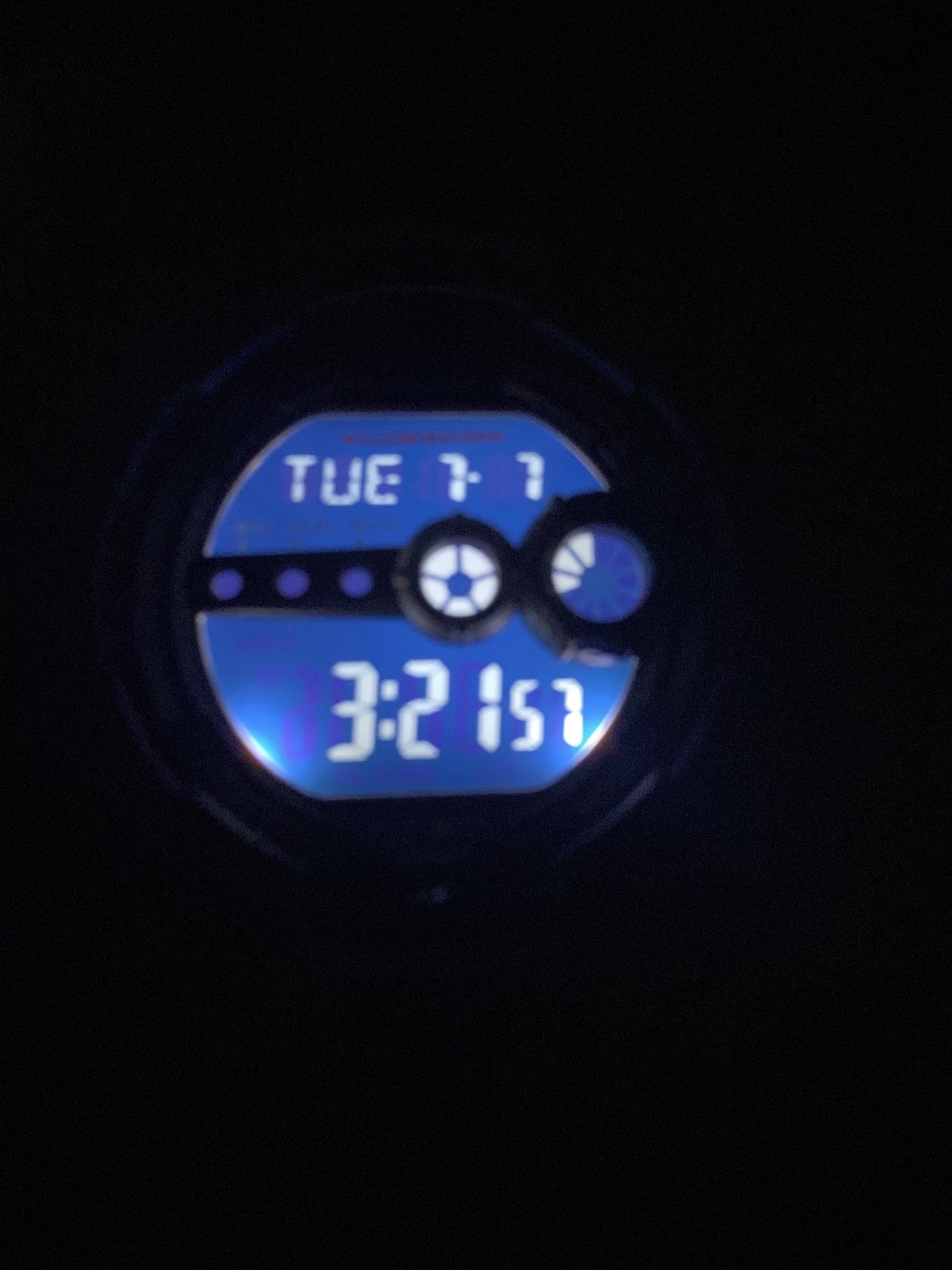 CASIO G SHOCK GD100 blackout blue led Federal Prison Issued