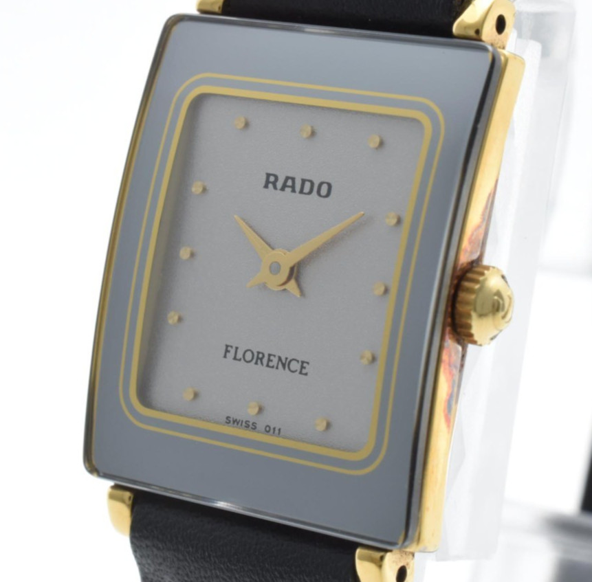 [NEAR MINT] RADO Florence 153.3606.2N 18mm Silver Ladies Qz Watch from JAPAN