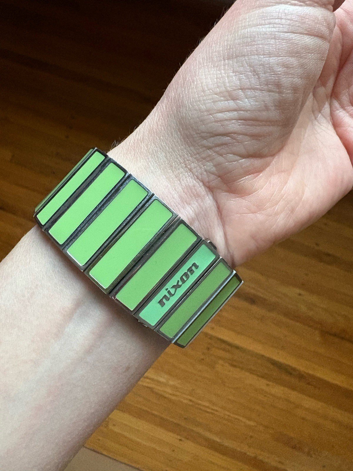 Nixon The Chalet Mint Green Panel Stainless Bracelet Watch