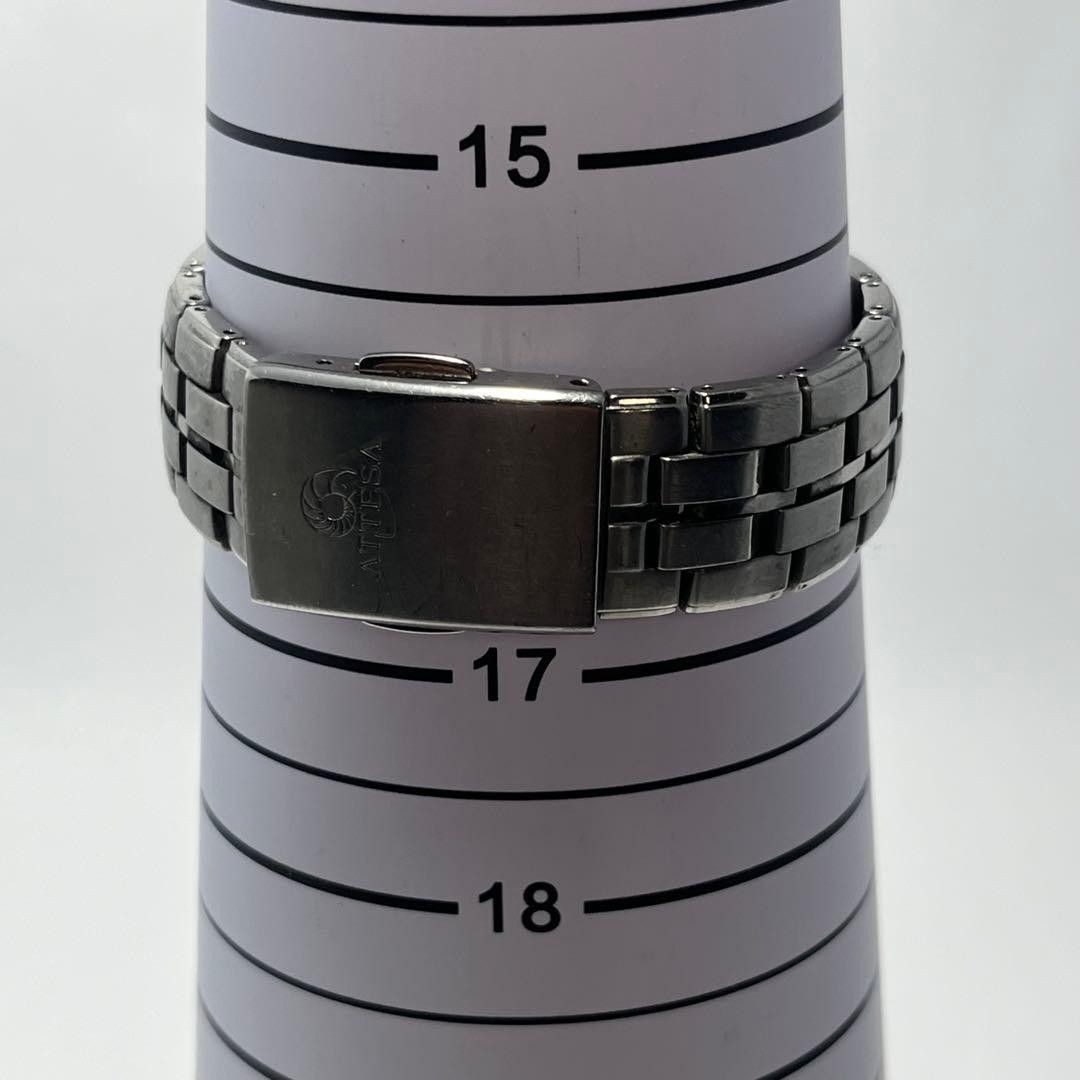 Citizen Attesa H100-T011357 Eco-Drive Radio Day Date White Dial Titanium Watch