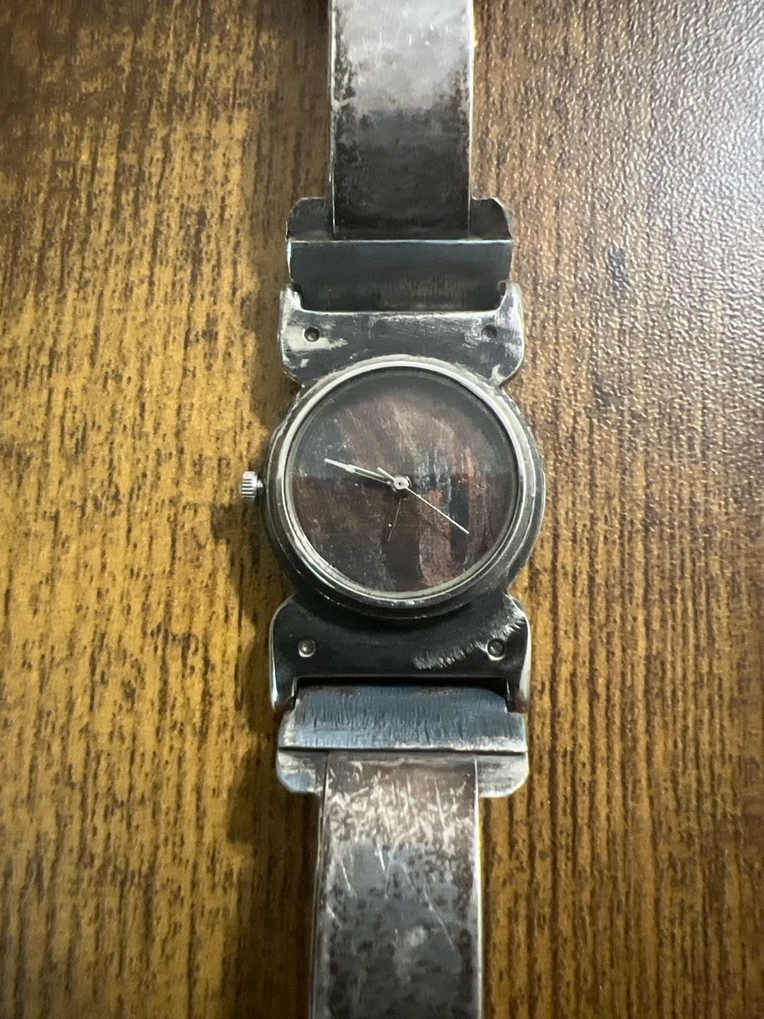 Watchcraft by Eduardo Milieris Handcrafted Industrial Distressed Metal Watch