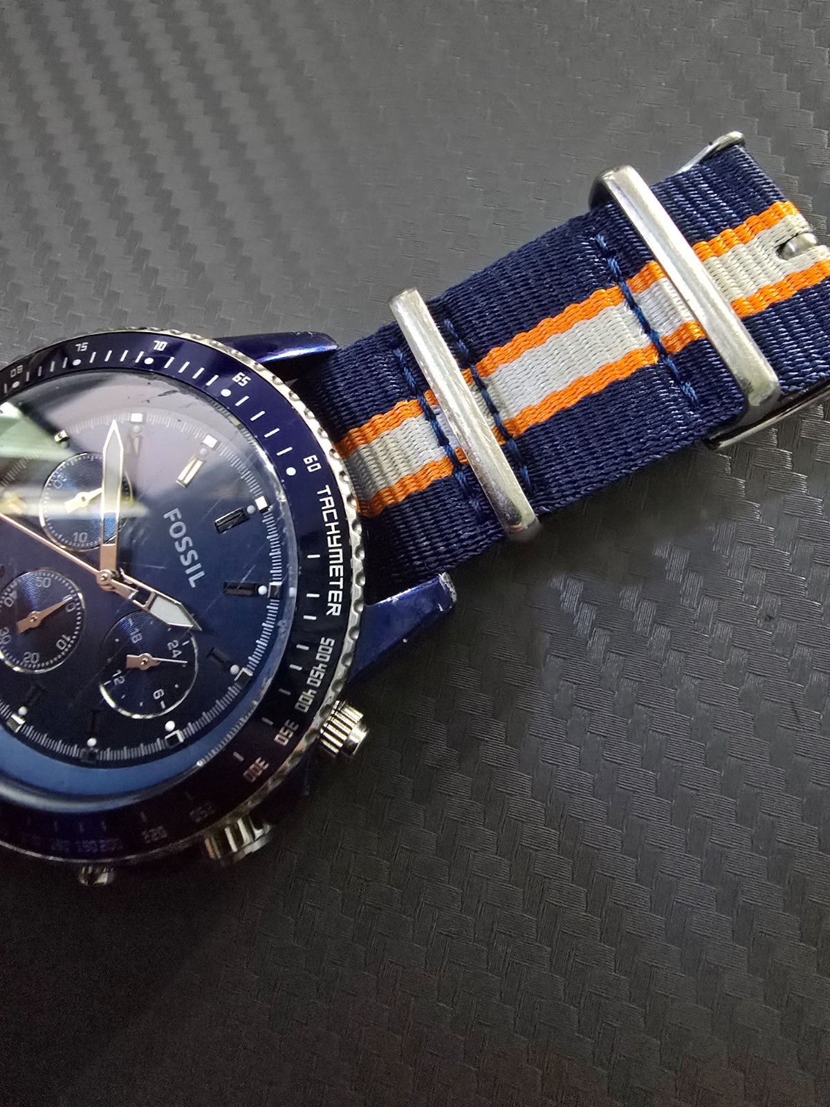 Fossil CH-2767 with Fossil Nato Strap – NEW BATTERY