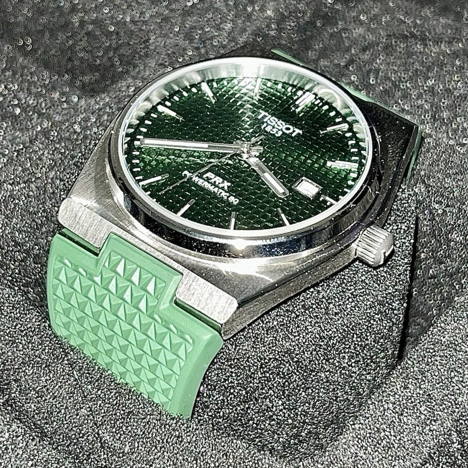 Tissot PRX Powermatic 80 Automatic Green Dial Rubber Strap 40mm 100m