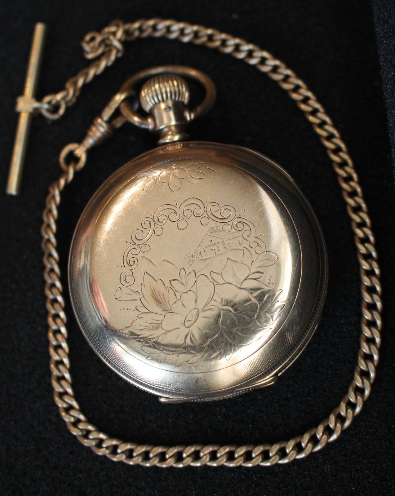1898 Hampden 21J Gold Settings Model 4 Special RR 18 Size Full Hunter – Runs