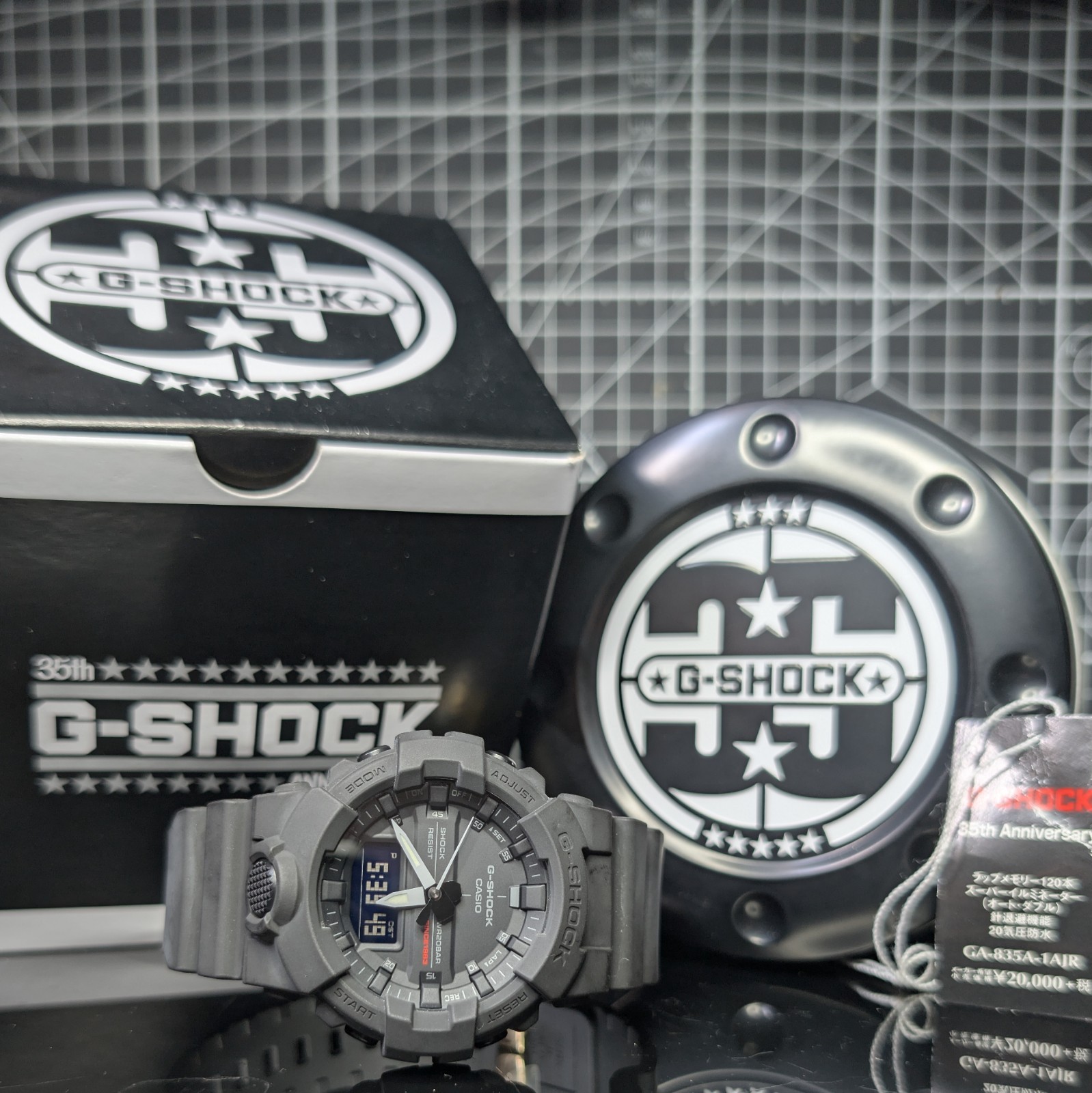 Casio G-Shock BIG BANG BLACK GA-800 35th Anniv. Limited Ed. Analog GA-835A-1A