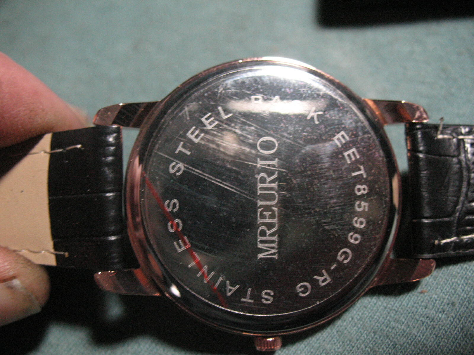 mreurio watch quartz black band
