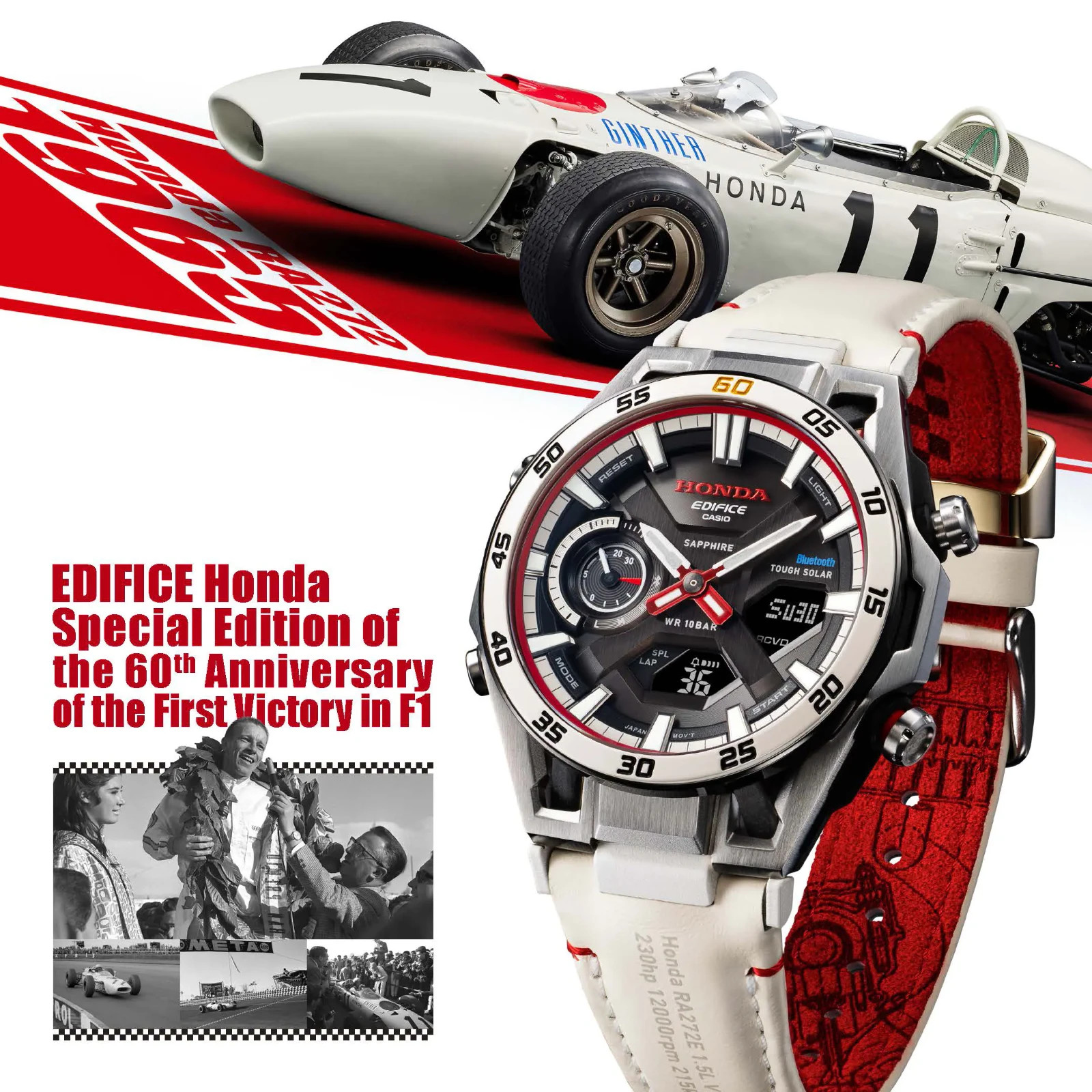 Casio Edifice × Honda ECB-2300HR-1A F1 60th Anniversary Limited Watch