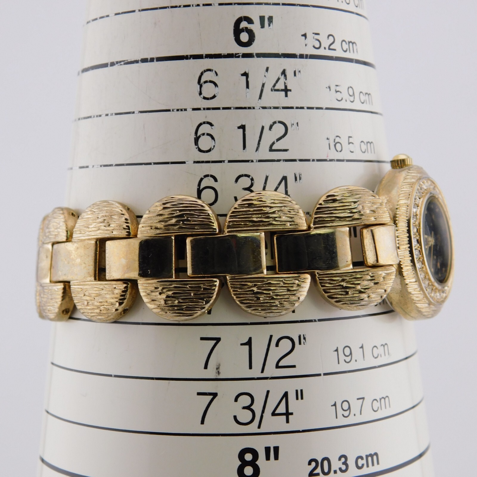 allude FMDAL593 Gold Tone Quartz Analog Women’s Watch Sz. 7″ New Battery