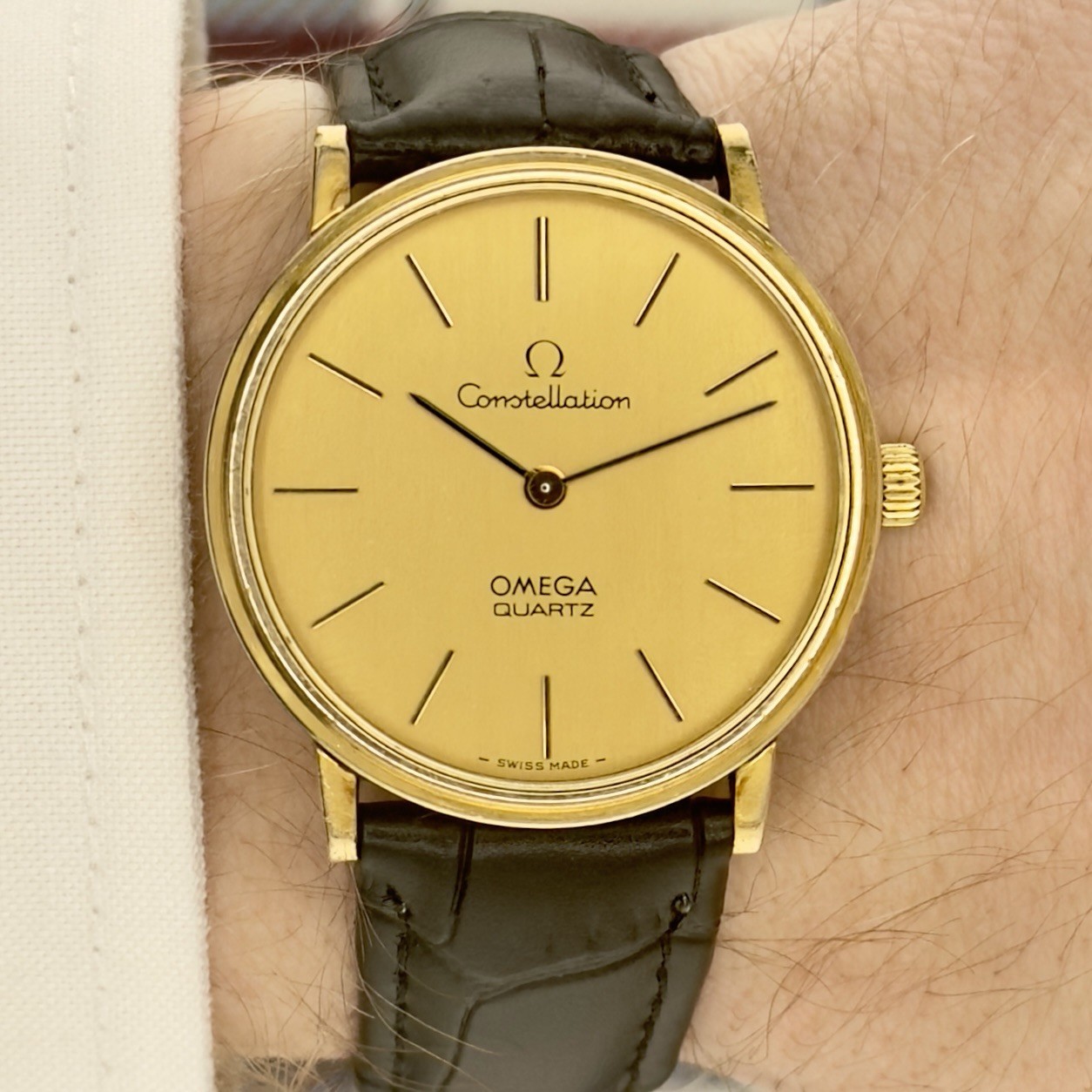 Vintage 1978 Omega Constellation – Gold Dial Quartz – Ref 191.0032 – Men’s Watch