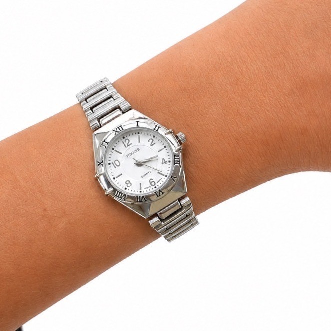Vintage Bijoux Terner Silver Tone Link Bracelet WatchExtra Links New Battery