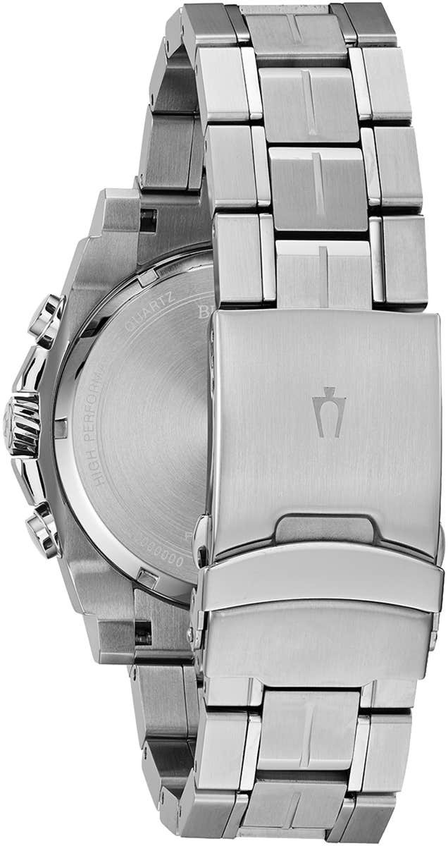 NEW BULOVA MAN’S PRECISIONIST CHRONOGRAPH CARBON DIAL ICON WATCH 98B316