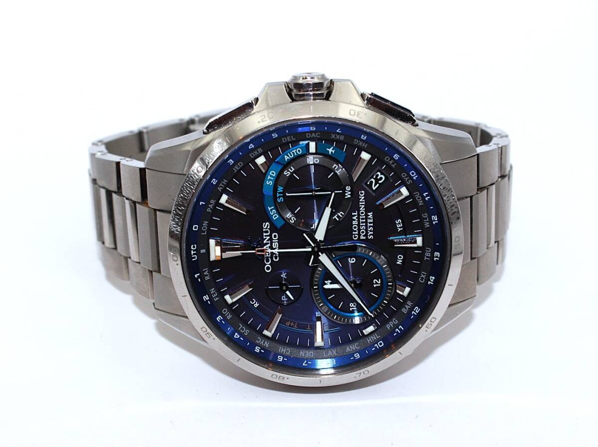 VRW 2043′ Watch CASIO OCW G1000 OCEANUS BL Dial Men’s Solar Working Item