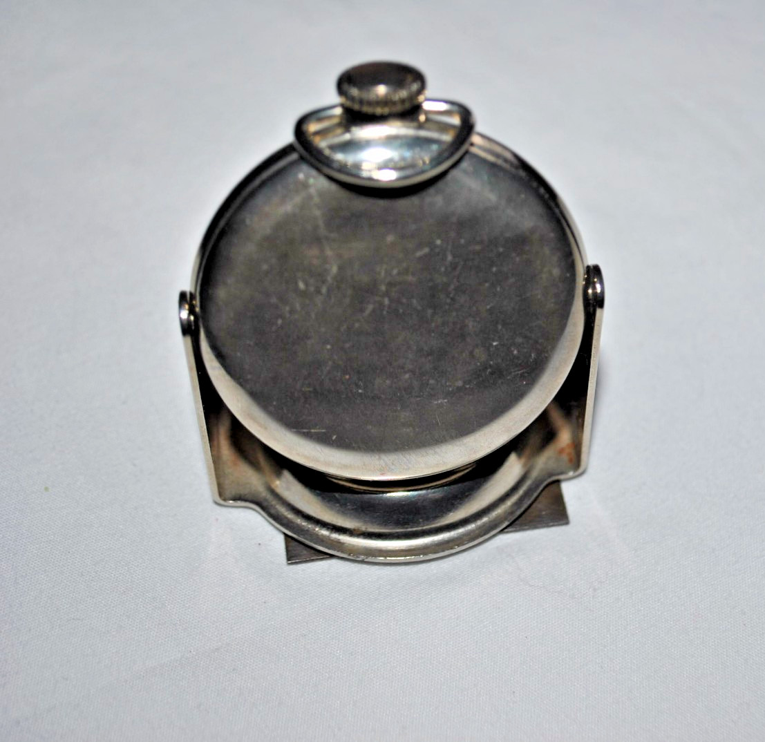 Westclox Scotty Pocket Watch Black Luminous Dial USA Magentic Stand & Chain read