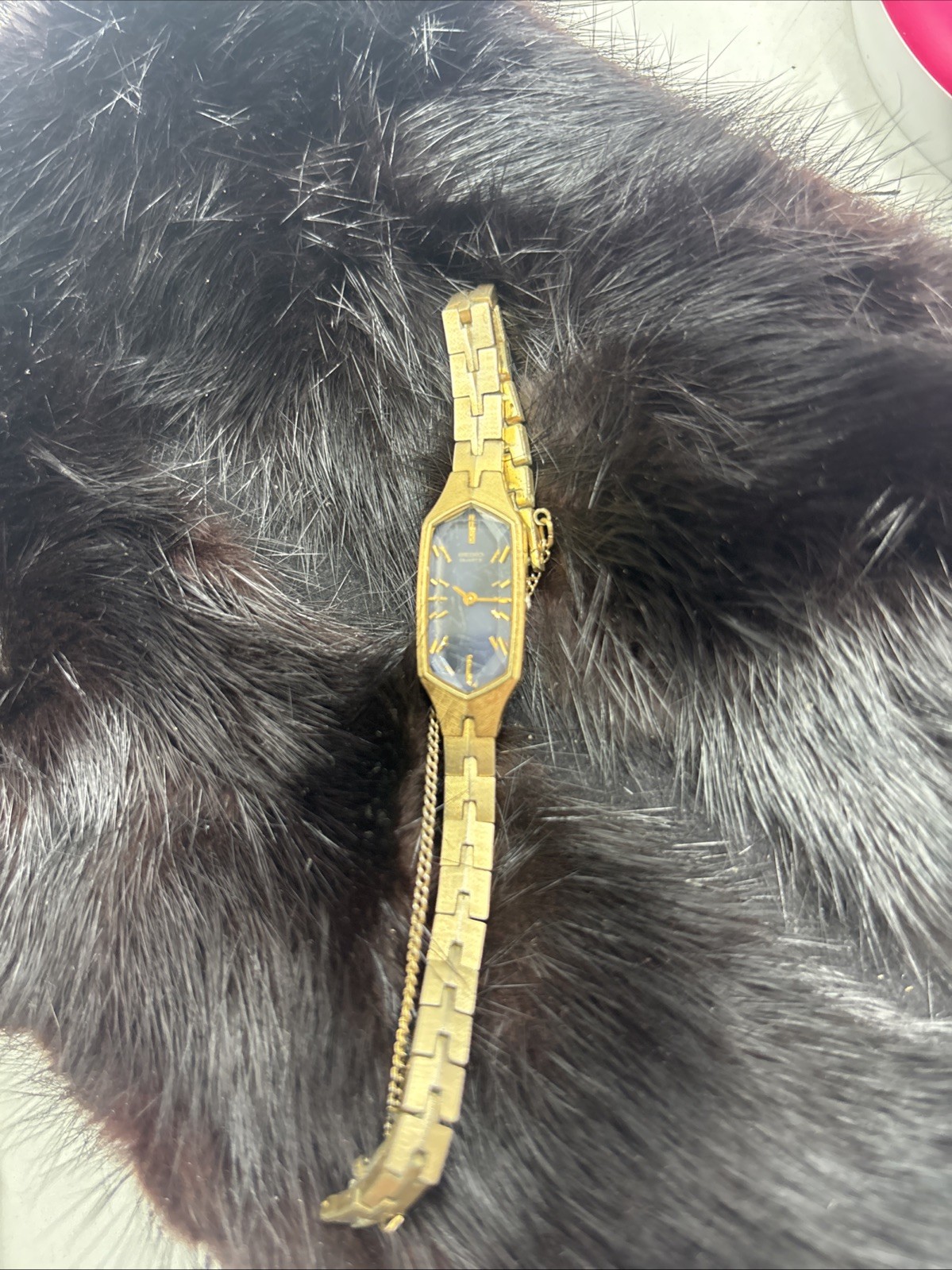 Vintage 80’s Seiko Cylinder Gold Dainty Smokey Dial Wind Up Ladies Watch AS iS