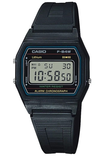 CASIO Watch Standard F-84W-1QJH Black Simple designed Watch NEW