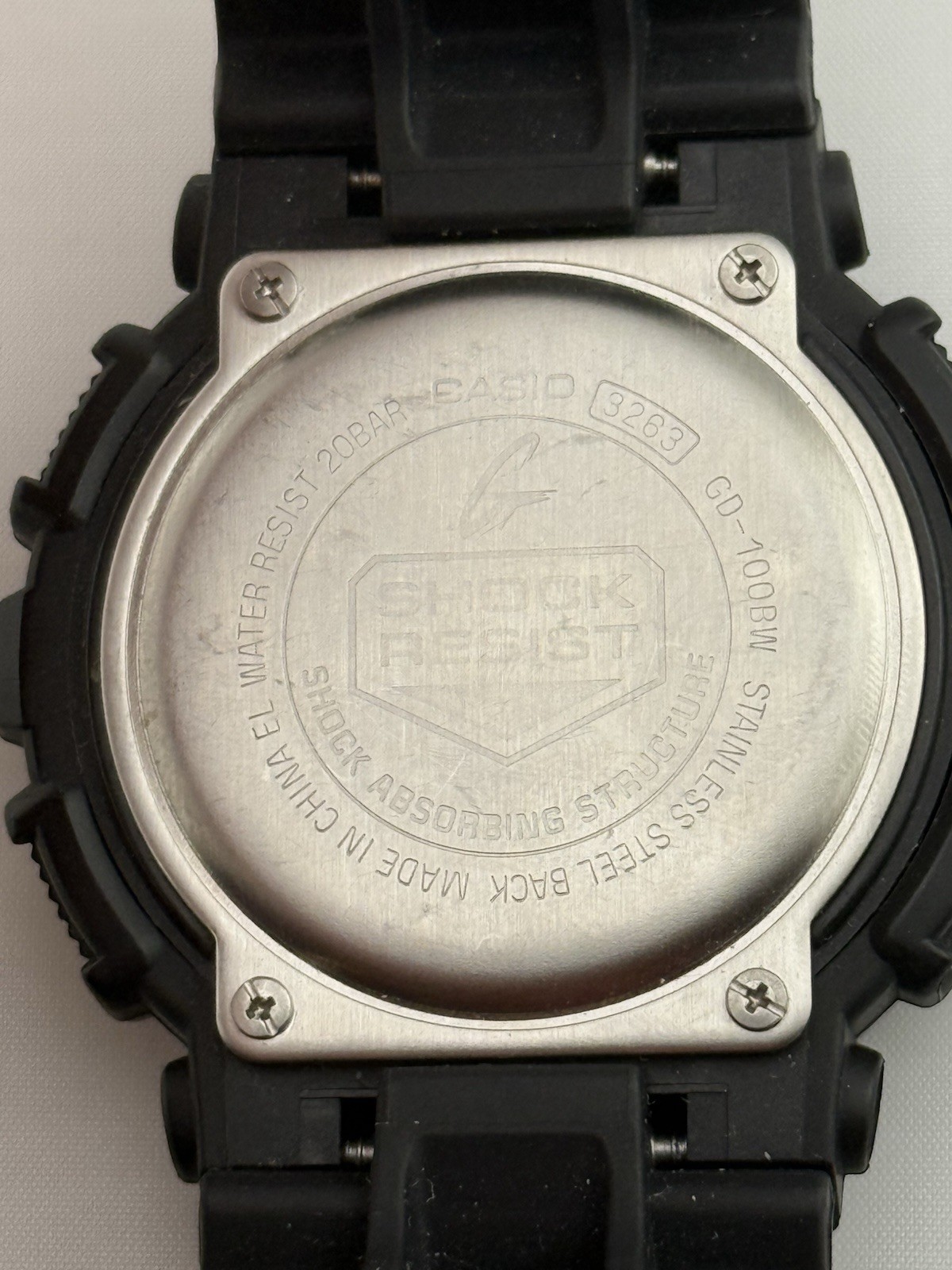 Casio G-Shock GD-100BW Black/Mirror digital quartz watch