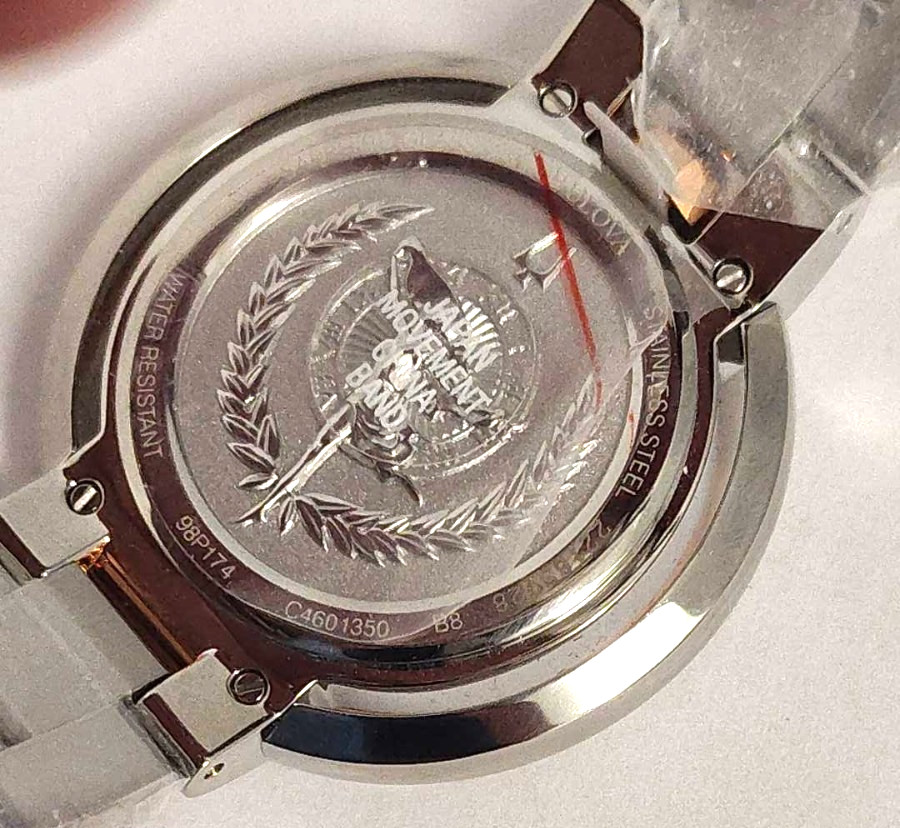 Bulova 98P174 Rubaiyat Diamond Stainless Silver & Rose Gold Tone Ladies Watch