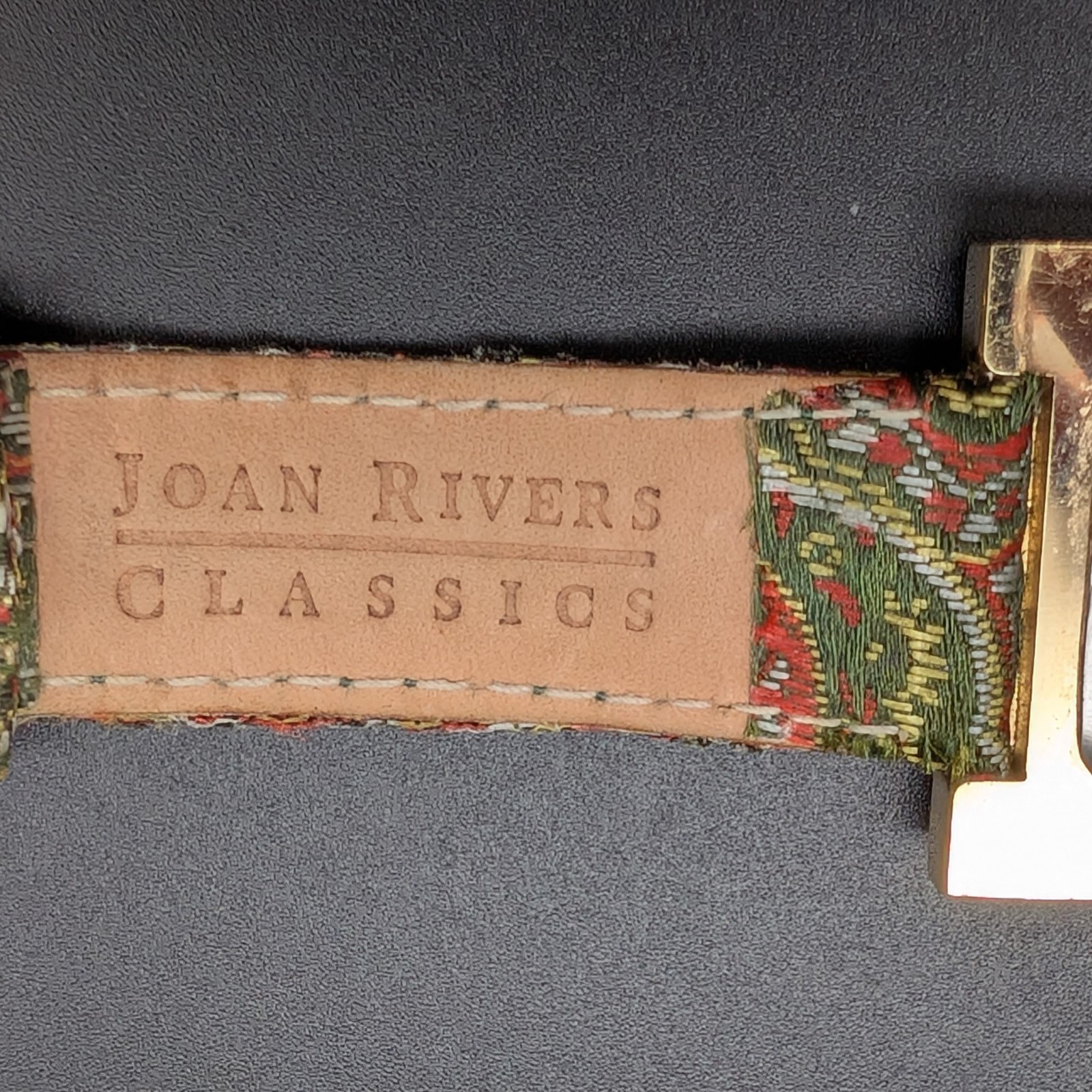 Joan Rivers Classics Watch Gemstones Tapestry Paisley Band New Battery Working