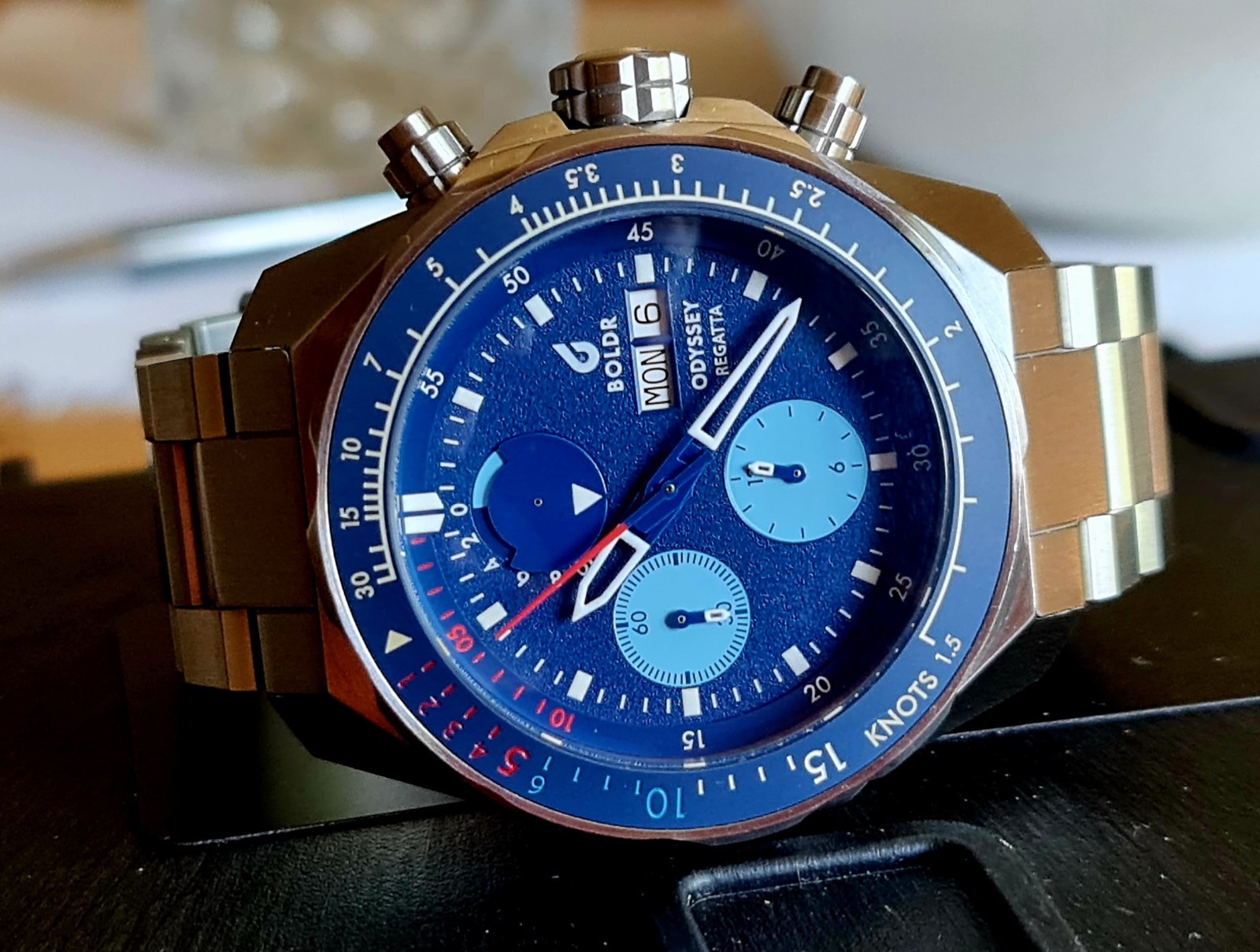 BOLDR ODYSSEY REGATTA ADMIRAL WATCH BLUE DIAL #058/100 FULL KIT BEAUTIFUL