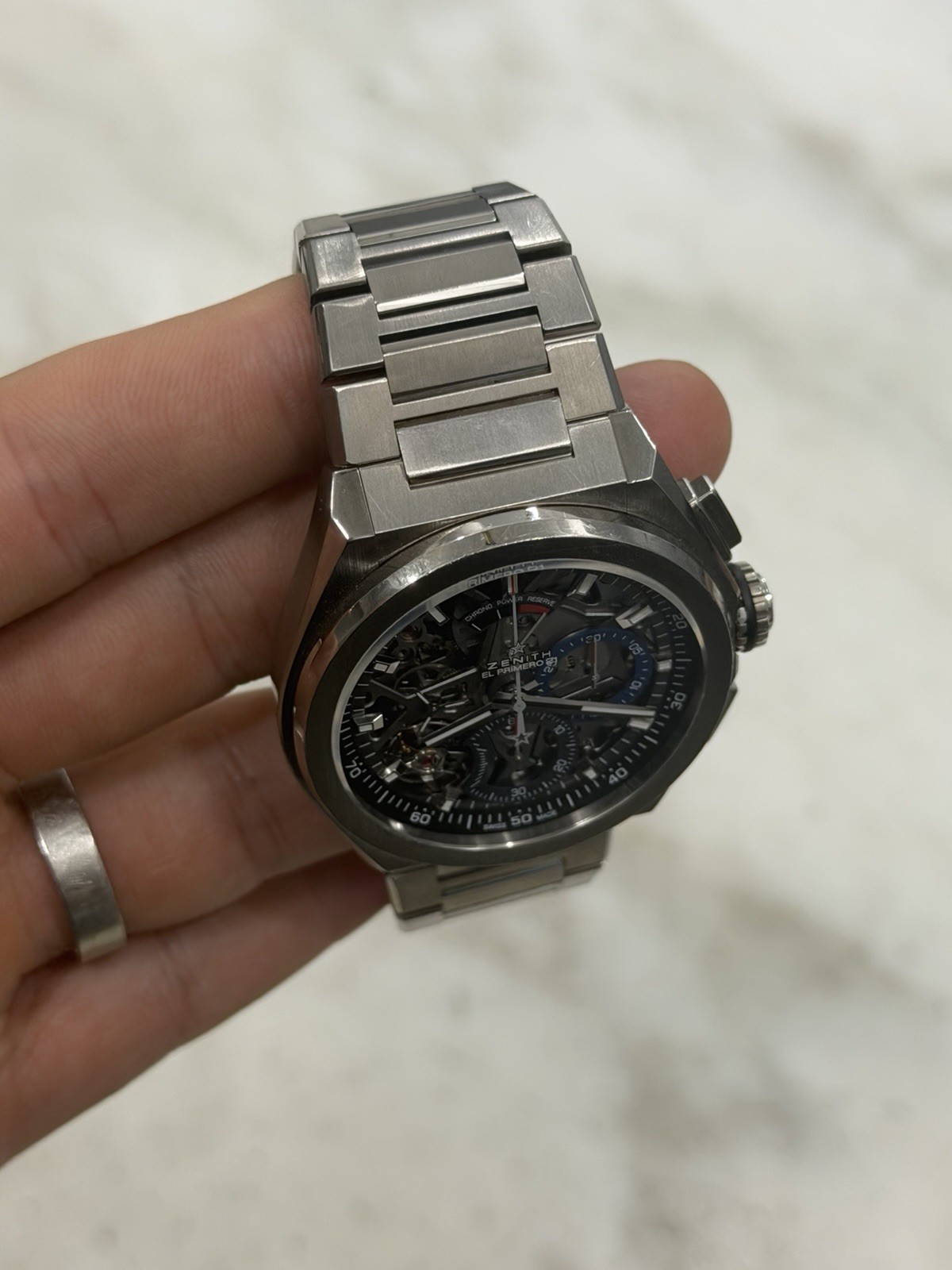 Zenith Defy El Primero Skeleton Dial Titanium 44mm Auto Mens Watch 95.9000.9004