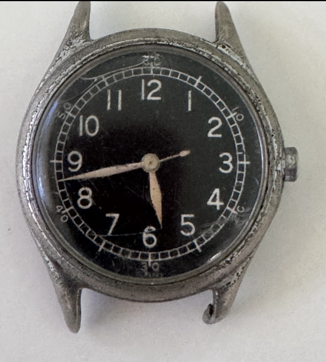 BULOVA A-11 Military Watch Hand Wound Item Rare Item Vintage 30mm **for parts**