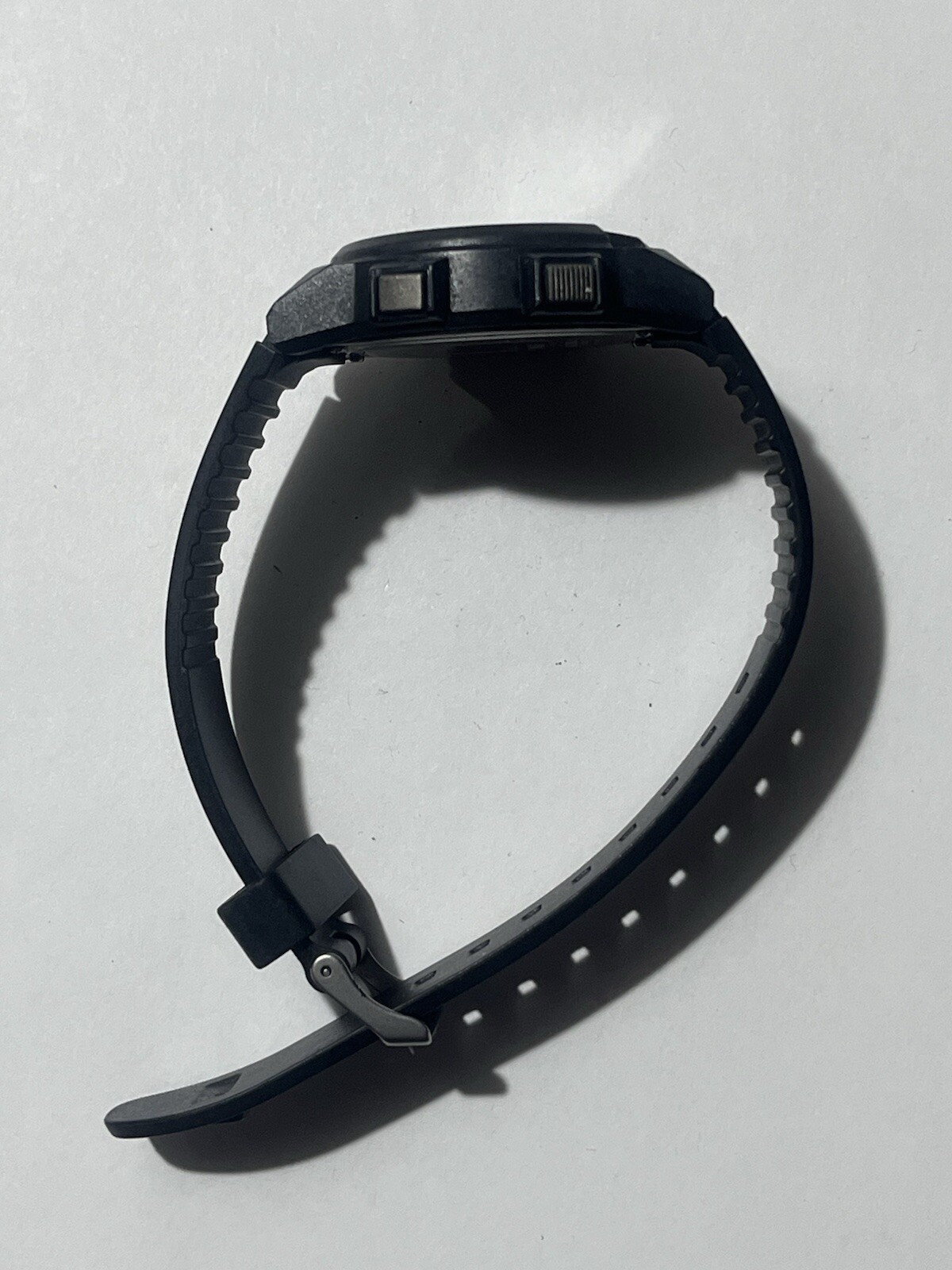 Timex 854 Black Plastic Resin Digital Quartz Men’s Watch Unisex Timer Indiglo