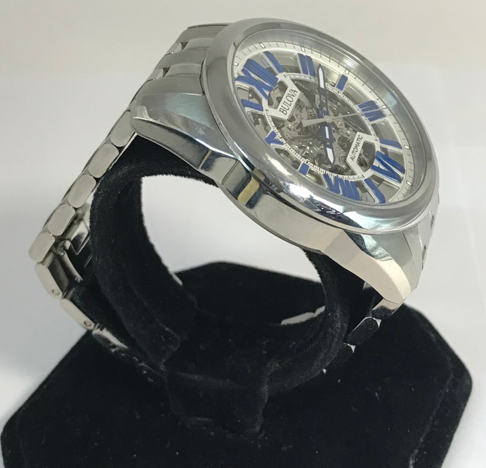 Bulova Classic Sutton Automatic Men’s Silver Stainless Steel Watch 43 MM 96A187