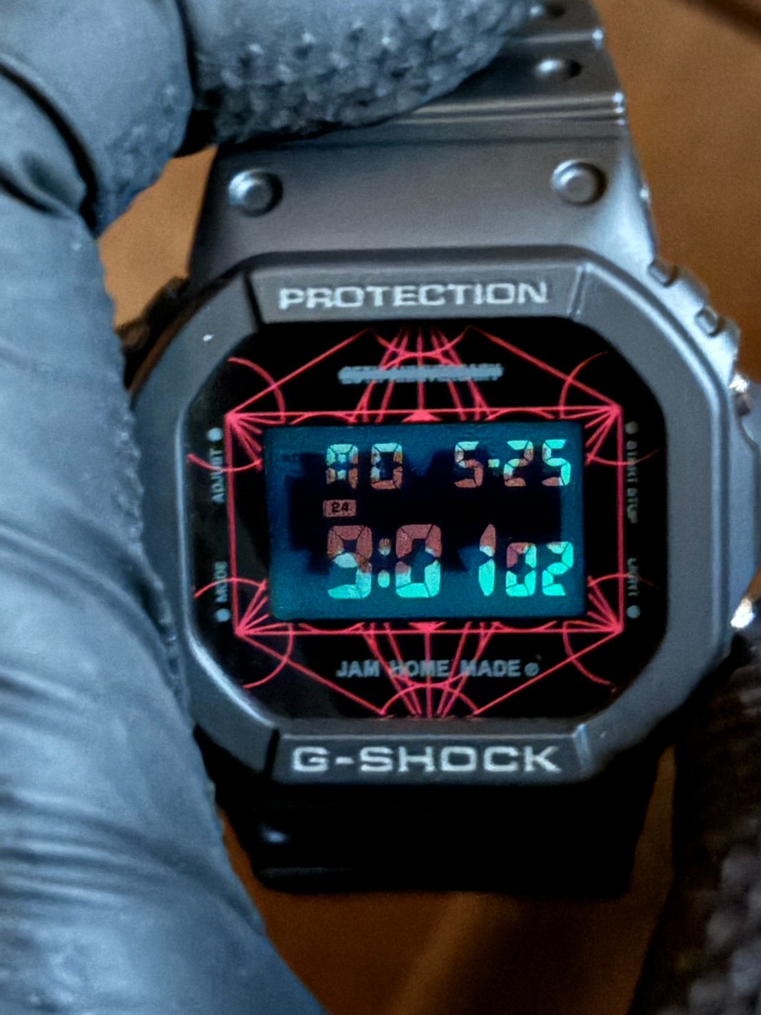 JAM HOME MADE G-SHOCK 25th Anniversary DW-5600VT Limited Black Mint Boxed Japan