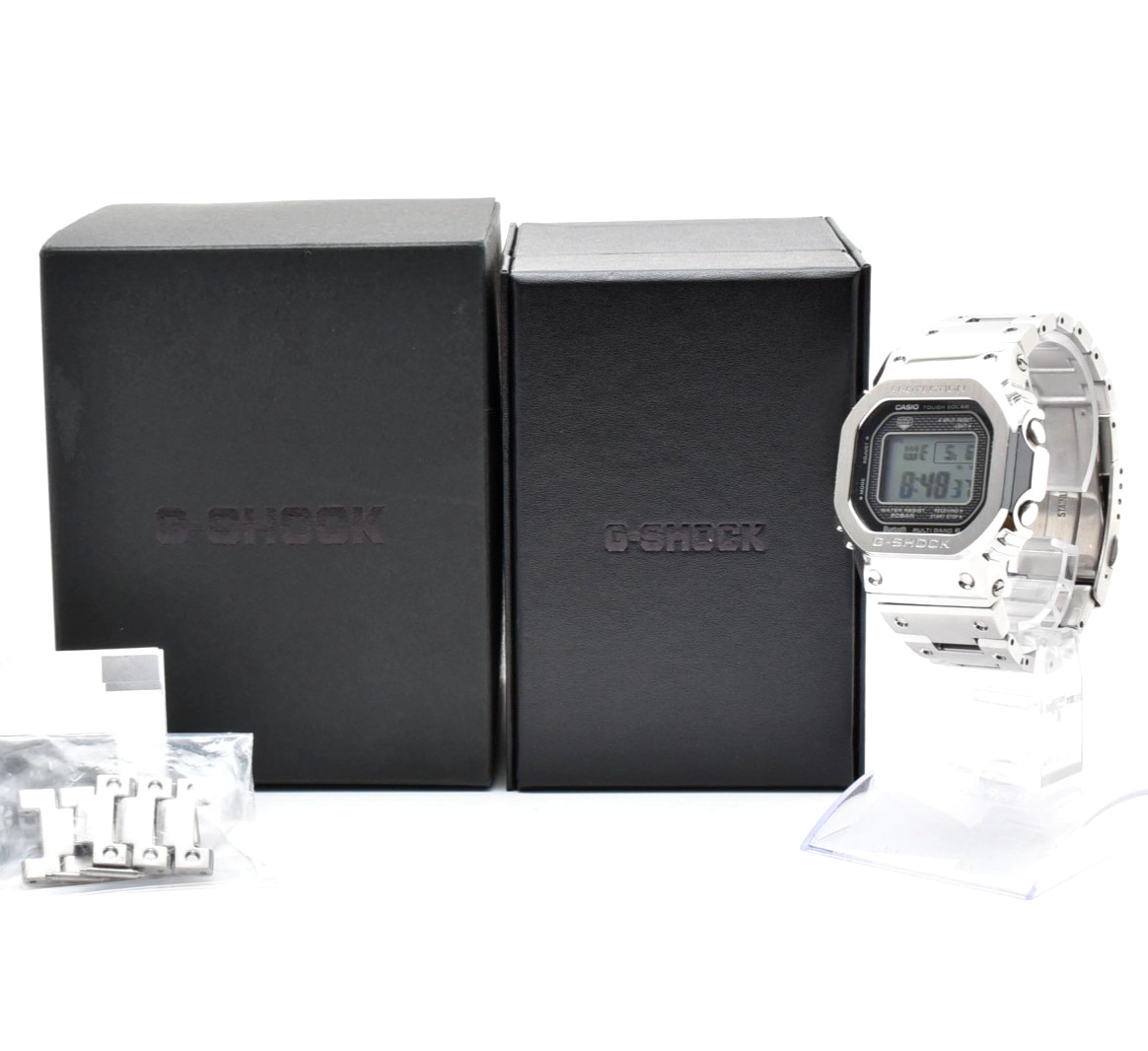 CASIO G-SHOCK GMW-B5000D-1JF Solar Mens Watch Silver Full Metal Bluetooth