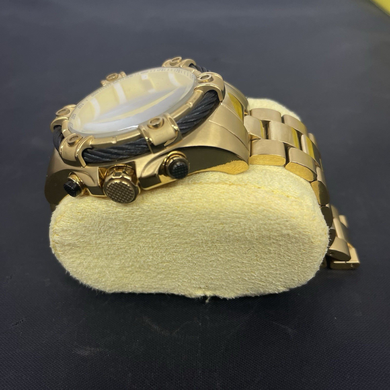 Invicta Men’s 25515 Bolt Quartz Chronograph Gold Dial Watch