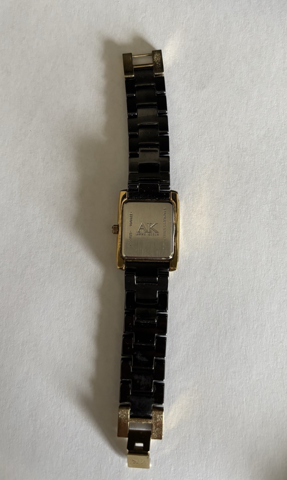 Anne Klein Women’s Watch Y121E 10/9922 Gold Bezel Black face & band