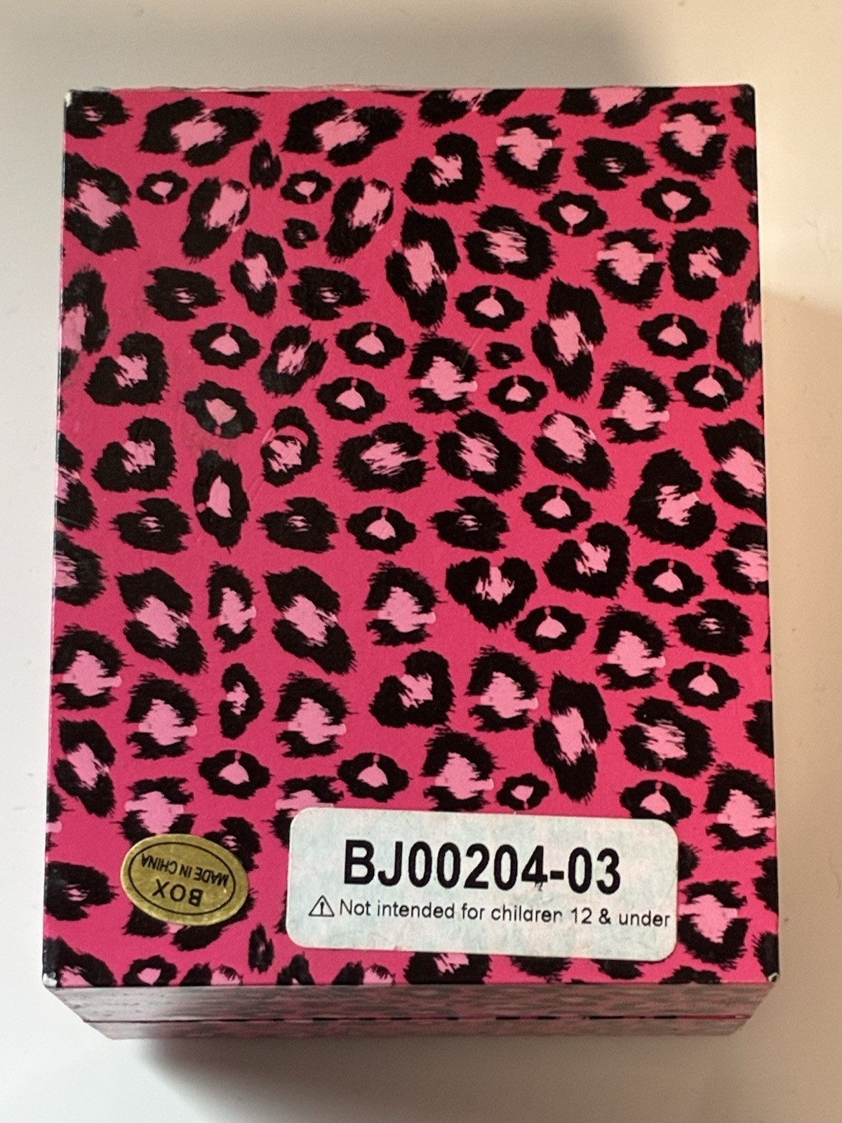 Betsey Johnson Leopard Watch Crystal Bezel Pink Print Case Heart Hand