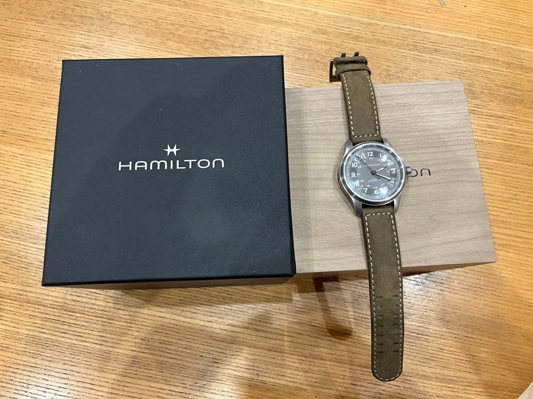 Near Mint Hamilton Khaki Field Titanium 42mm H70545550 H-10 80H Auto Full Set JP