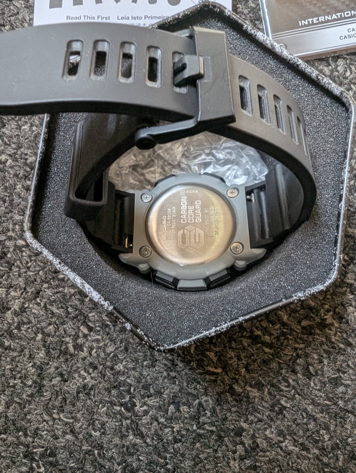 Casio G-Shock Carbon Core Guard Black Turquoise Edition Watch GShock GA-2200M-1A