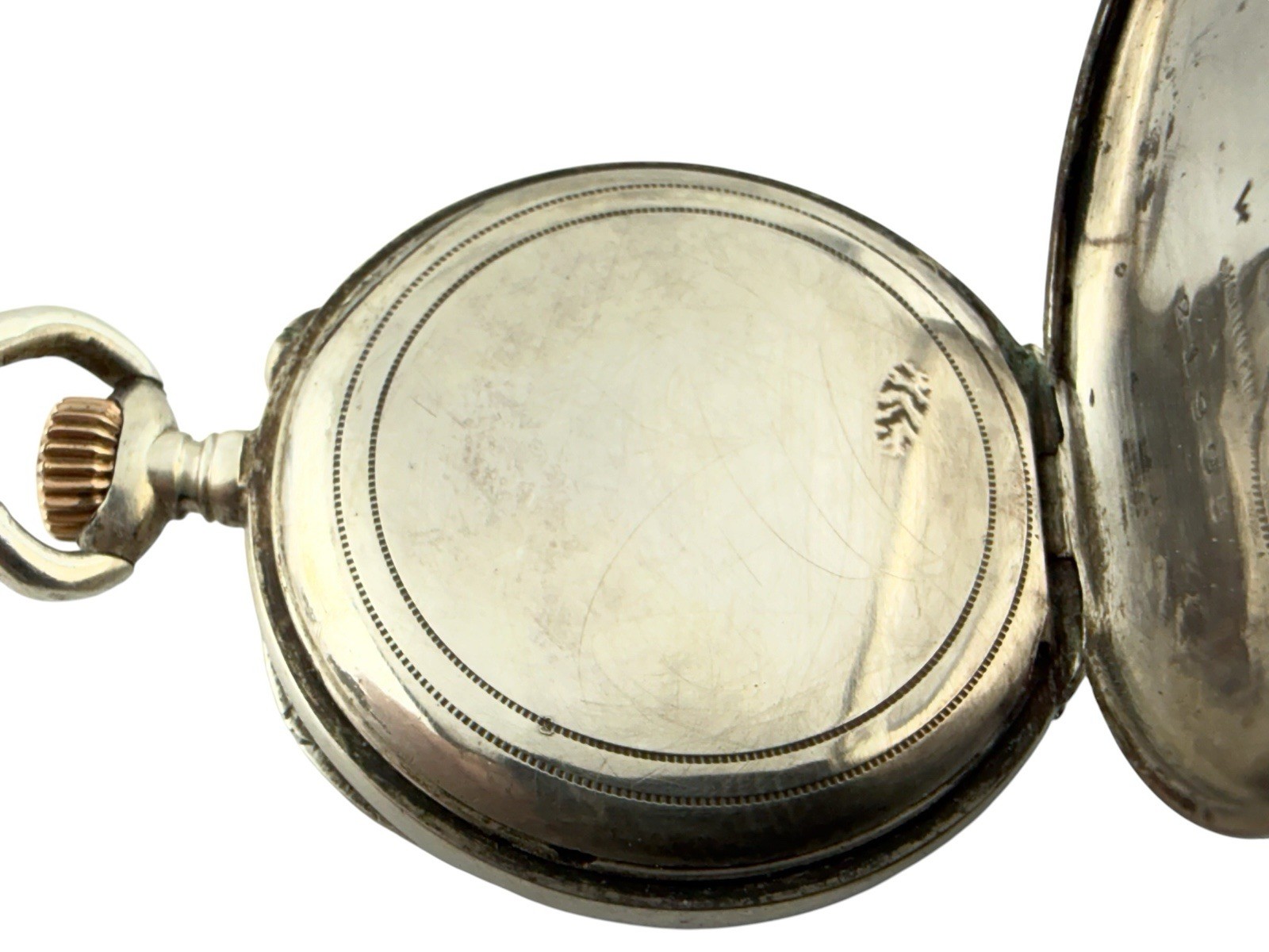 Antique Sterling Silver Pocket Watch 29mm RUNS GREAT