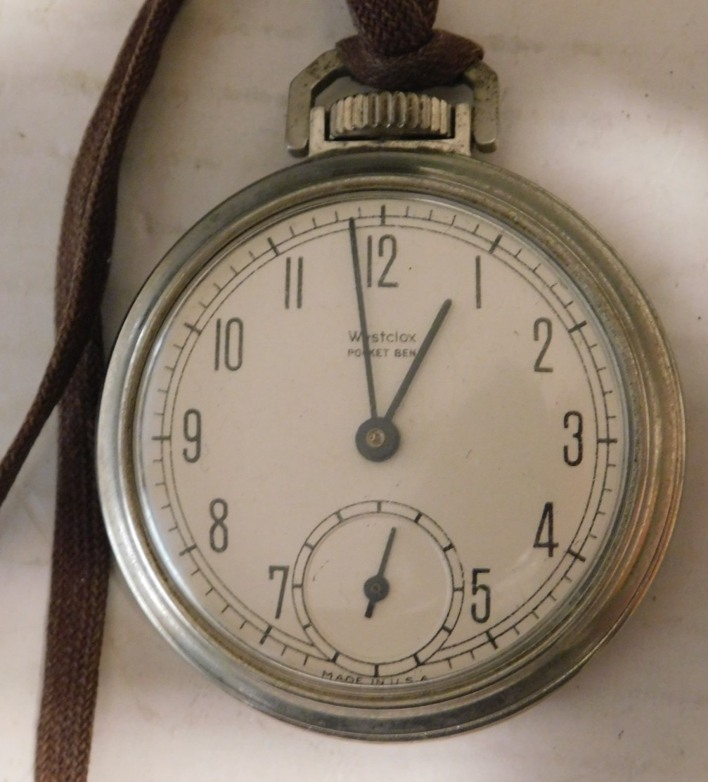Vintage Pocket Watch Westclox Pocket Ben Works
