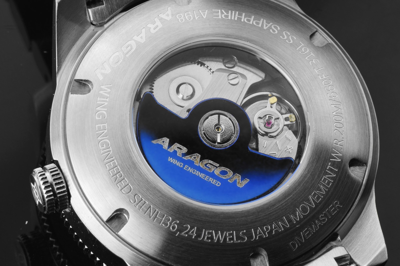 ARAGON A199BLK Divemaster NH36 42mm