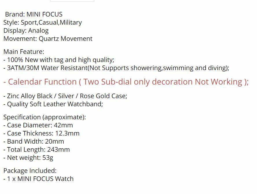 Mini Focus Casual Dress Watch