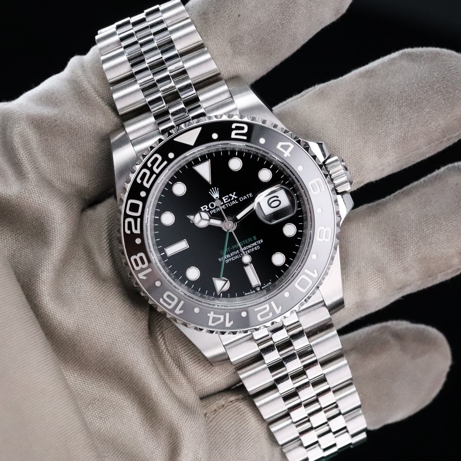 Rolex GMT-Master II [COMPLETE SET] 40mm Bruce Wayne Black Grey Bezel Jubilee