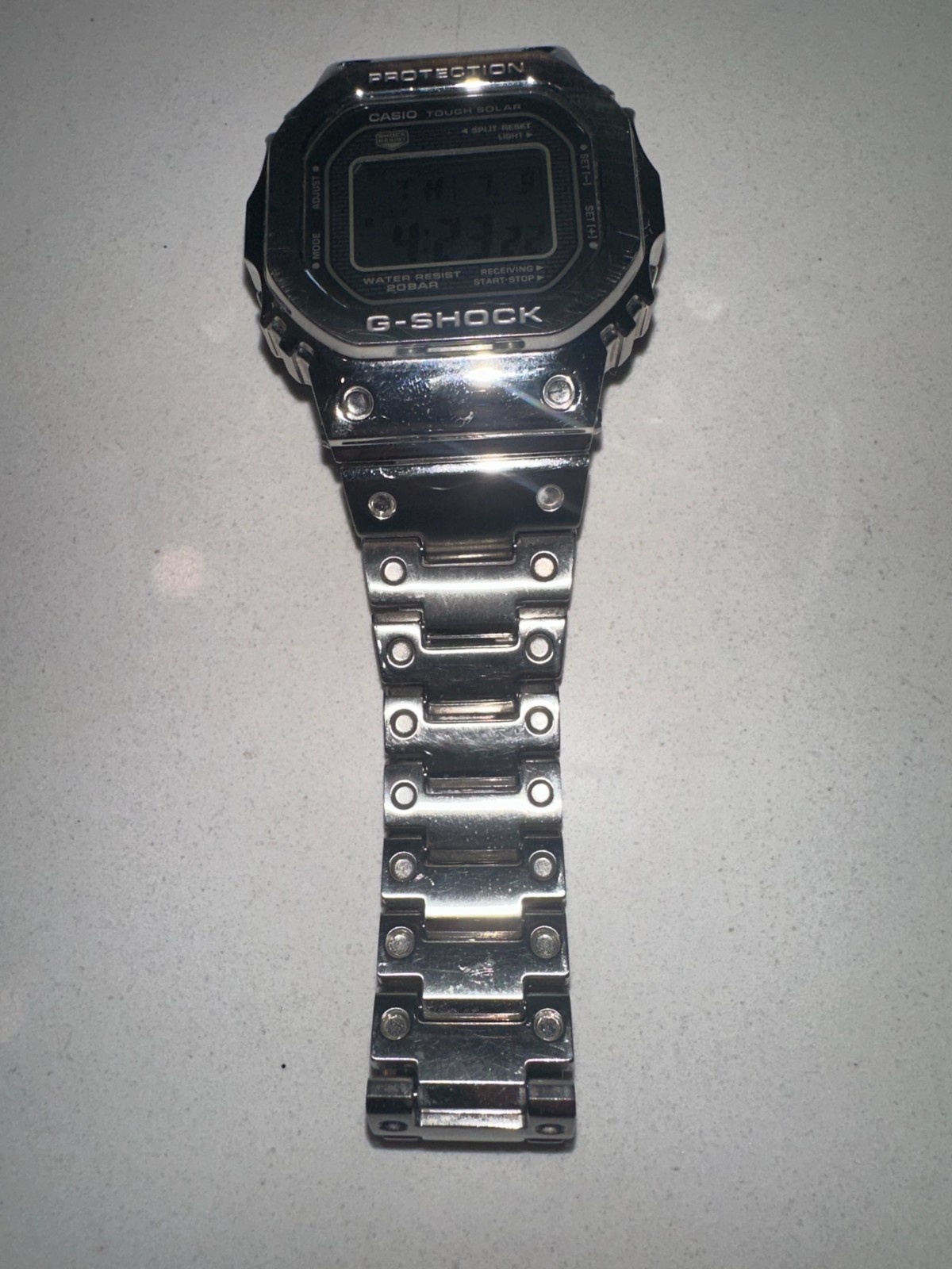 G-Shock Full Metal Silver Bluetooth Tough Solar Men’s Watch GMW-B5000D