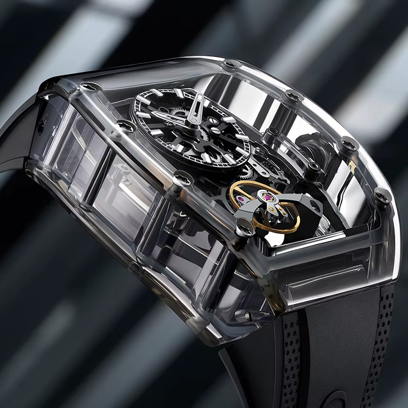 BONEST GATTI 2025 New Men Automatic Watch Tonneau Mechanical Wristwatch