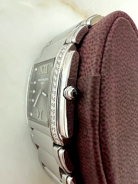 Patek Philippe Twenty-4 Slate Grey Diamond Dial Stainless Steel Box/ PAPERS