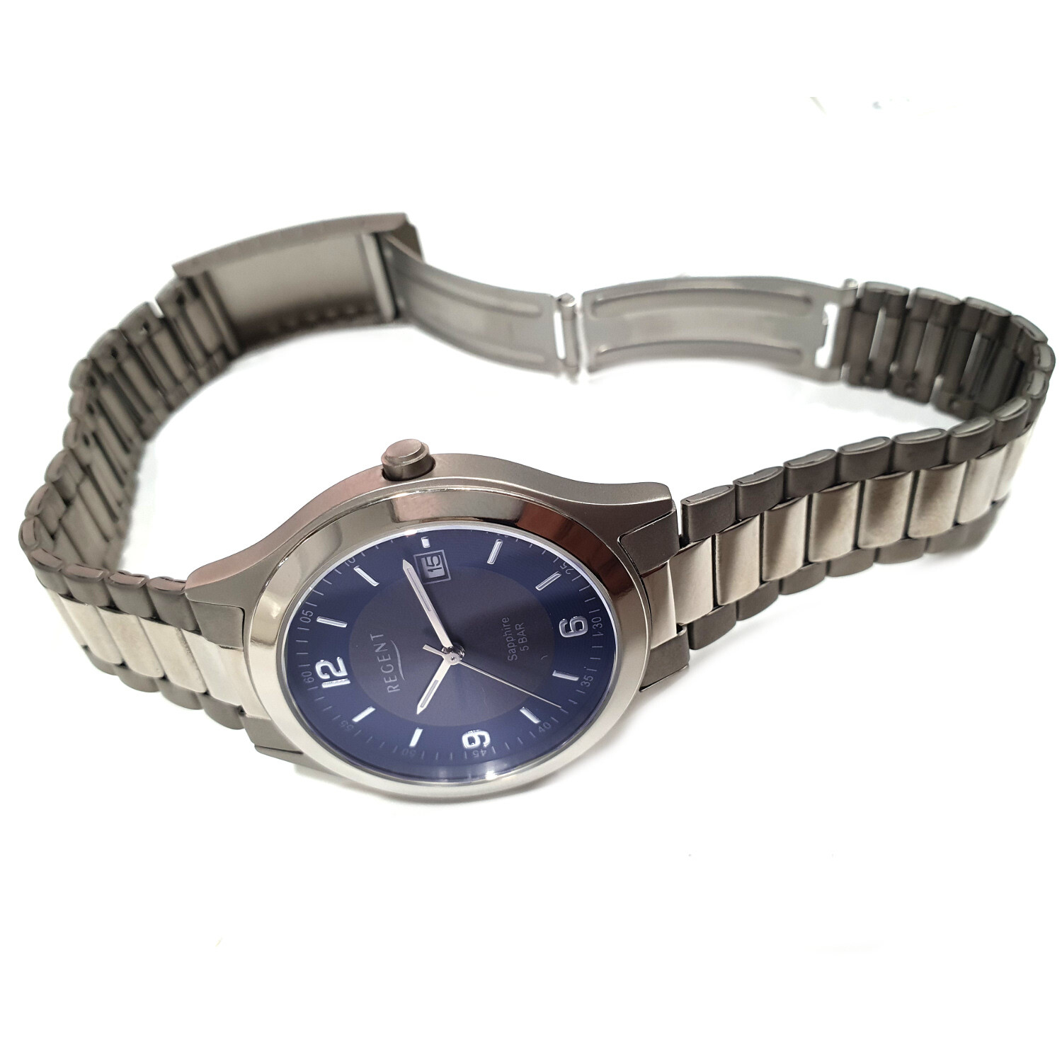 Regent Watch 37mm 1194918 Date Titanium Sapphire Glass