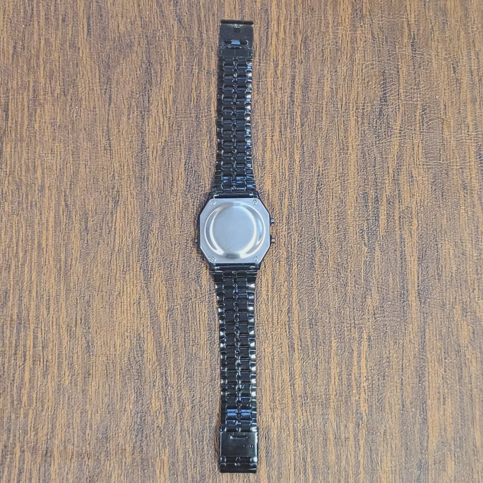 Stainless Steel Retro Digital Watch. Classic BLACK Date Time Alarm Timer US SHIP