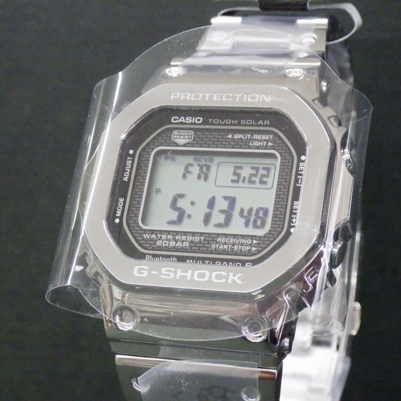 Free Special Brand New CASIO G SHOCK GMW B5000D 1JF Full Metal Silver Digital