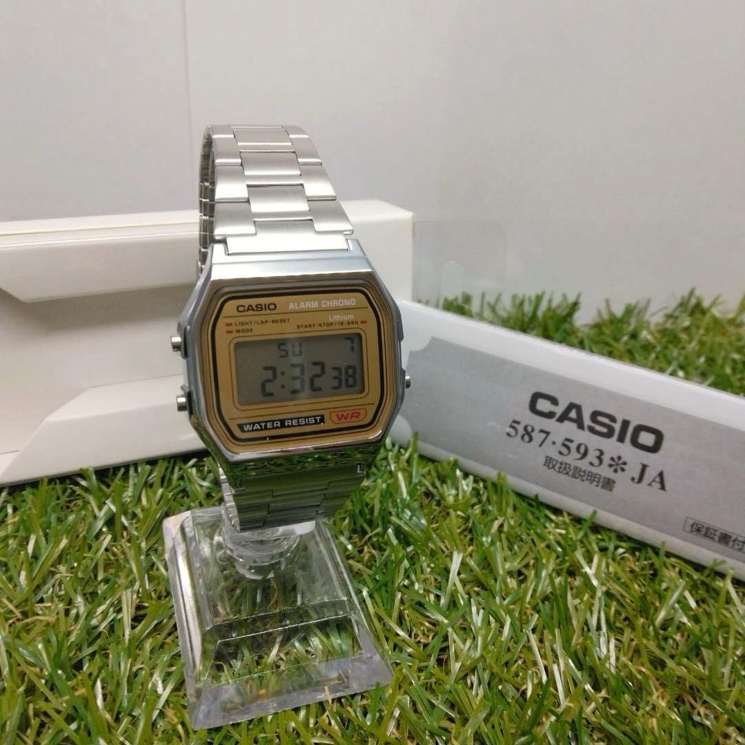 CASIO A158WEA-9JH Vintage Digital Watch Gold Dial Japan Web Limited Model NEW