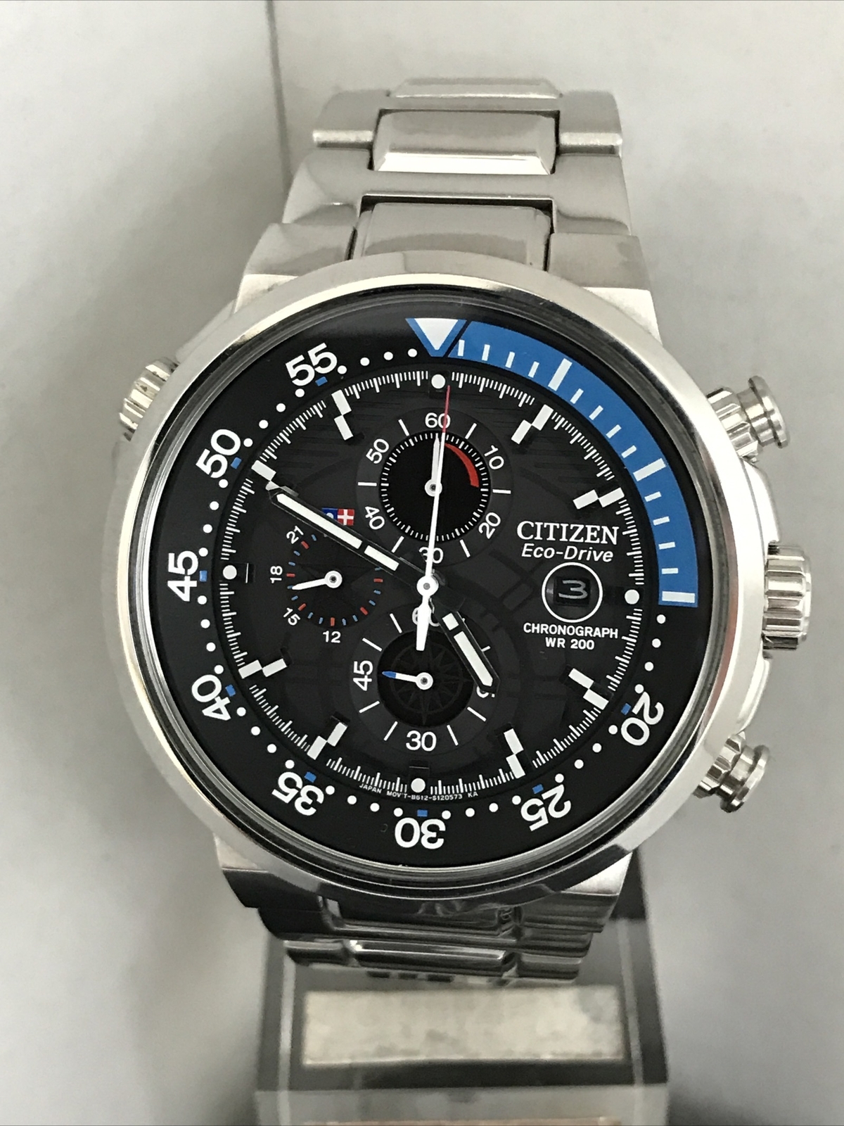 CITIZEN Men’s Eco Drive Endeavor Chronograph Date Steel Bracelet WatchCA0440-51E