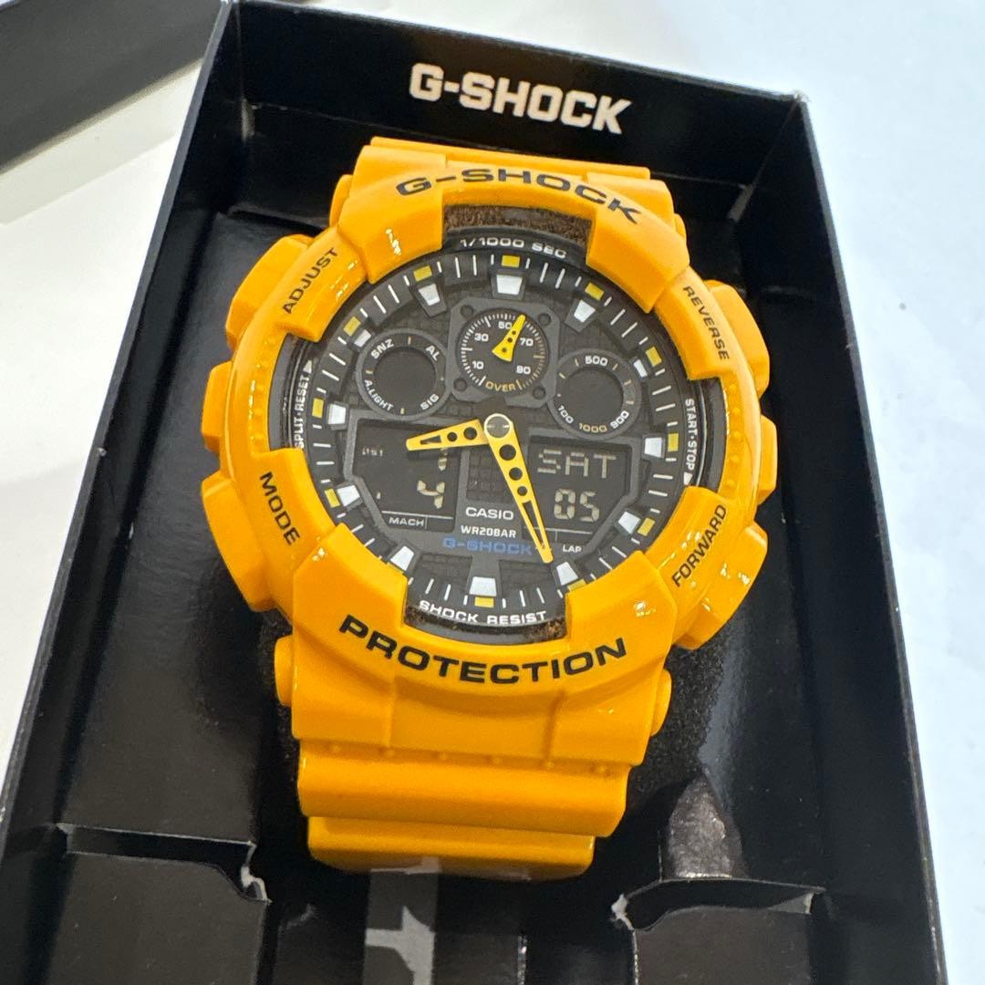 CASIO G-SHOCK GA-100 Yellow Digital Watch